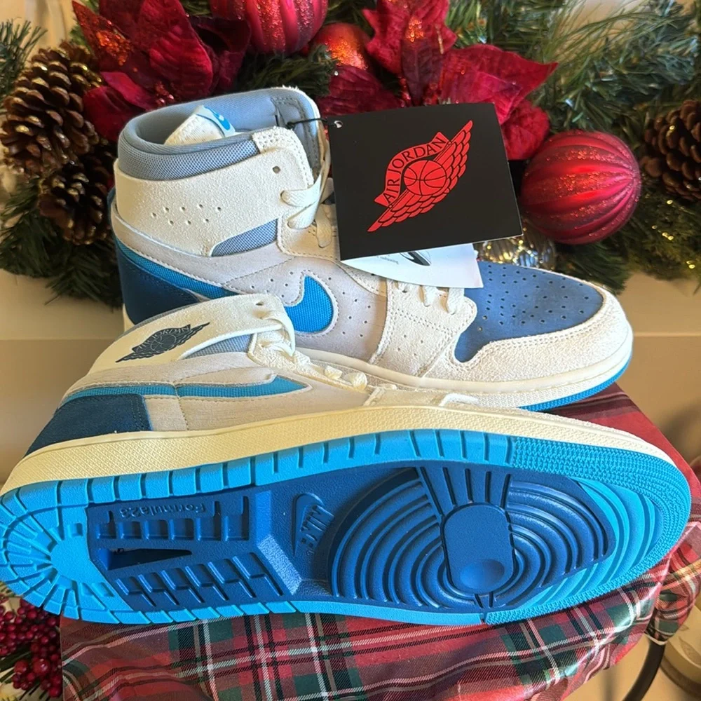 Nike Jordan Men's 1 High Zoom Air CMFT 2 Sail/DK Powder Blue-Blue Grey (DV1307